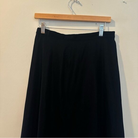 Talbots Black Velvet A-Line Maxi Skirt Size 6 Elegant Holiday Winter - Picture 4 of 10